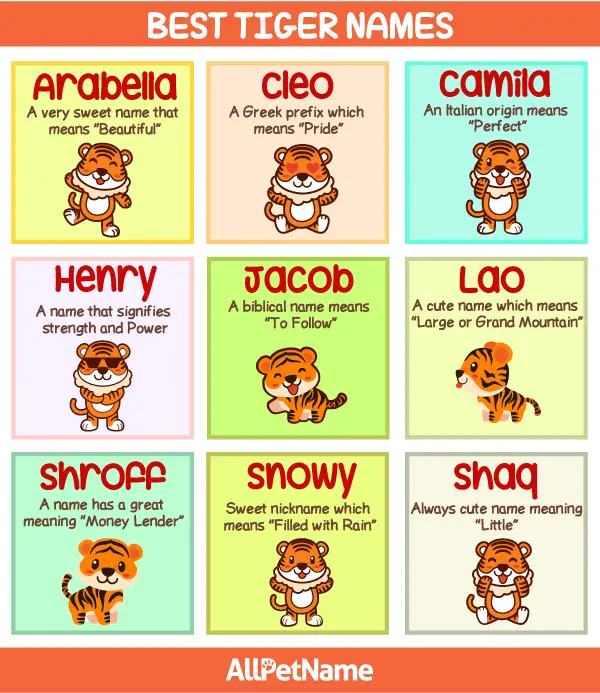 tiger names list