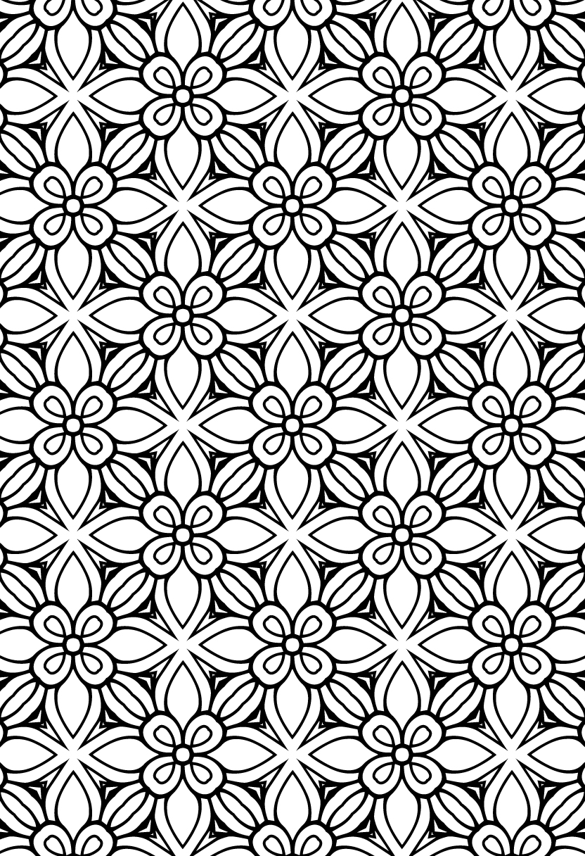 Simple Pattern Coloring Pages