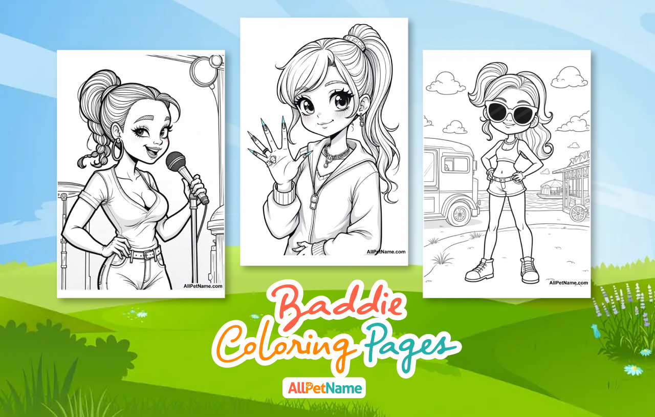Baddie coloring pages