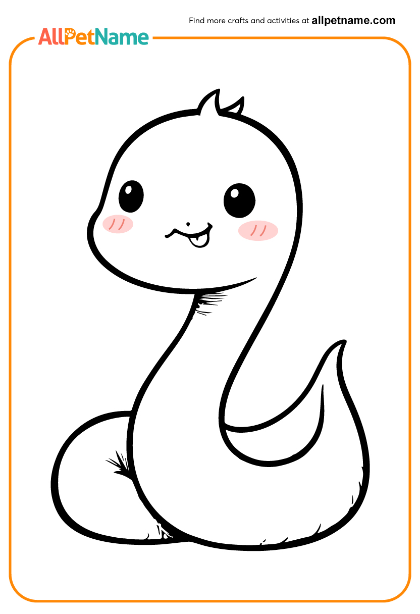 Snake Coloring Pages cute animal