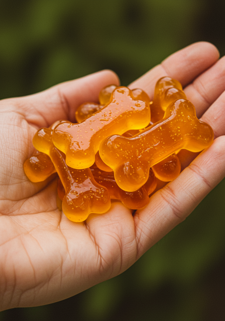 Homemade Calming Chamomile Gelatin Gummy Dog Treats 2 Calming Chamomile Gelatin Gummy Dog Treats