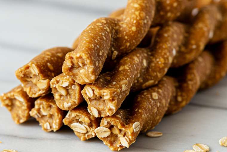 Peanut-Butter-Oatmeal-chew-sticks-for-dogs-recipe