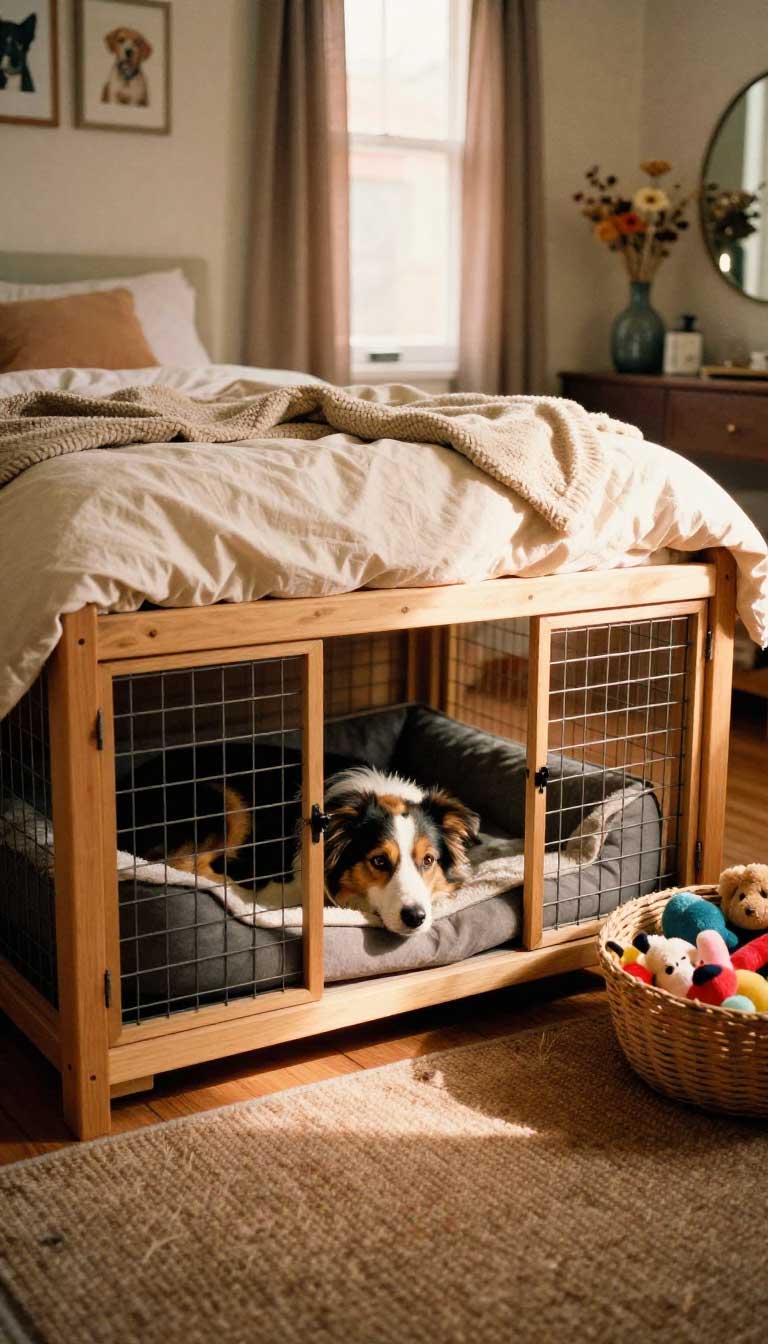 19 Brilliant Bed with Dog Bed Underneath 18 The Integrated Crate Design