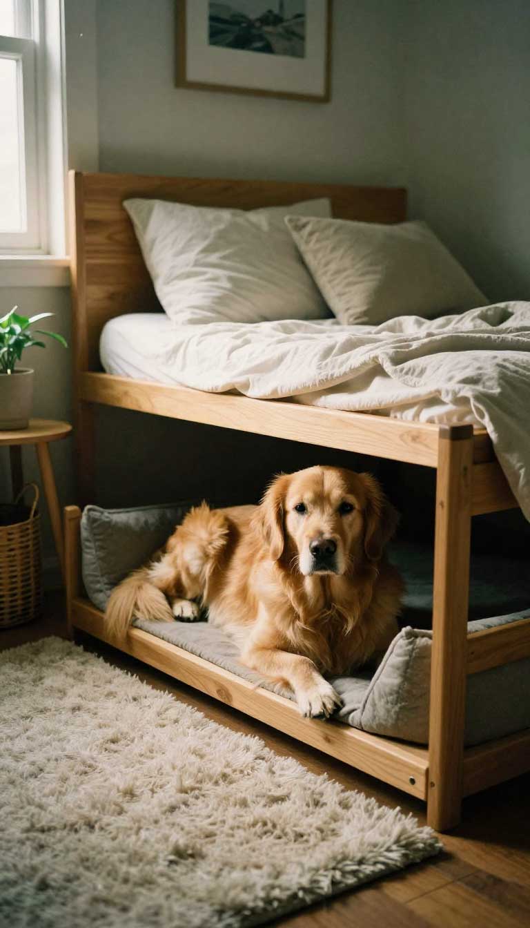 19 Brilliant Bed with Dog Bed Underneath 4 The Simple, Integrated Wooden Nook