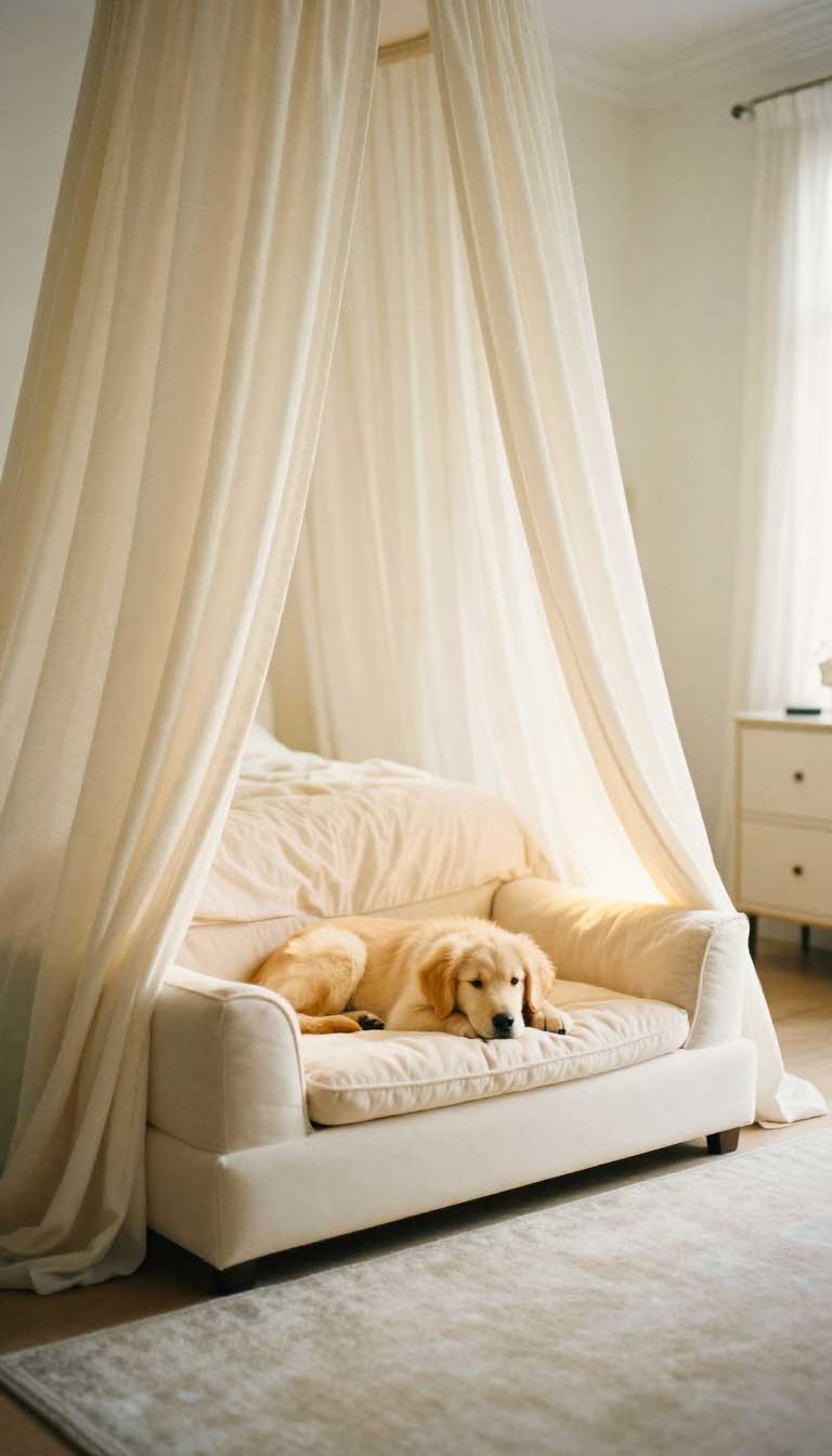 19 Brilliant Bed with Dog Bed Underneath 8 The Canopy-Framed Dog Alcove