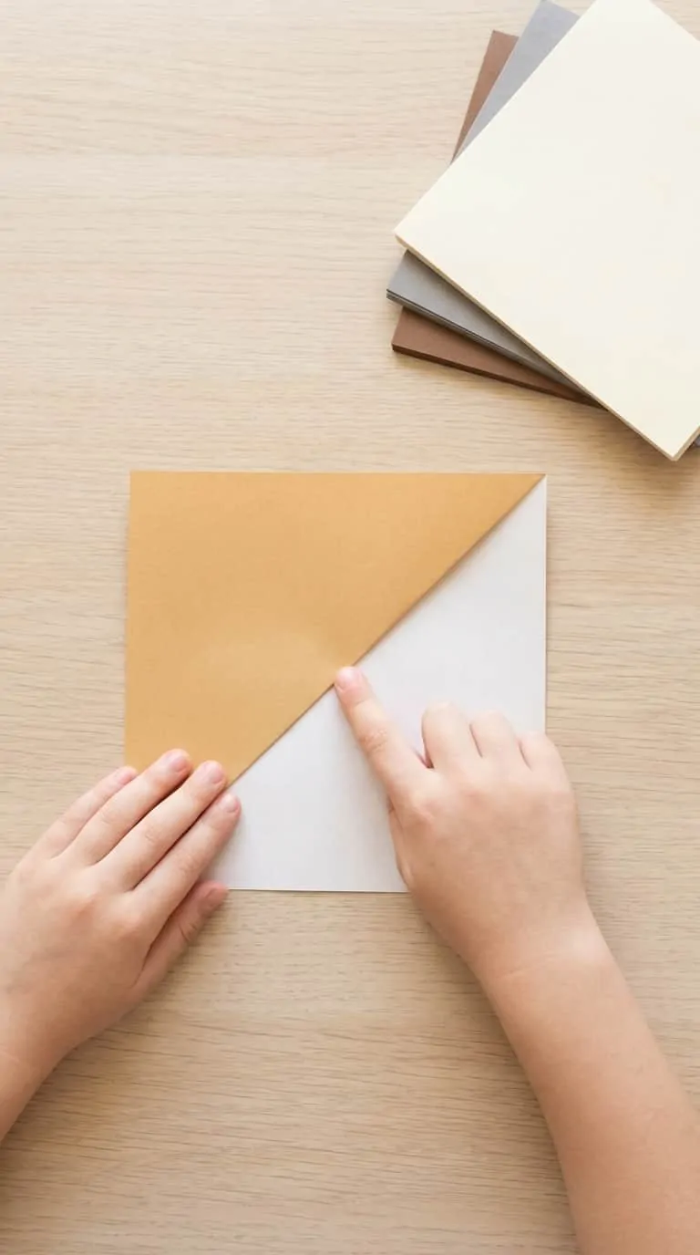 How to Make Adorable Paper Origami Puppy Finger Rings (So Easy, So Stinkin' Cute) 2 Step1 Hands_folding_origami_paper